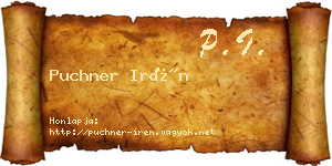 Puchner Irén névjegykártya
